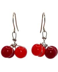 Laura Daili - Cherry Drop – Glass Earrings - Lyst