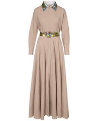 Winifred Mills - Neutrals Winnie Maxi Linen Dress - Lyst