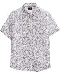 Vustra - Azure Bloom Floral Short Sleeve Button-Down Shirt - Lyst
