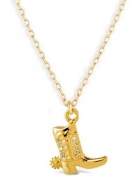 Shaded the Label - Jessie Cowboy Boot Pendant Necklace - Lyst