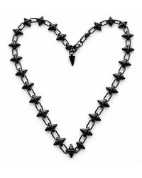 Jagged Halo Jewelry - Barbie Chain Necklace Rhodium - Lyst