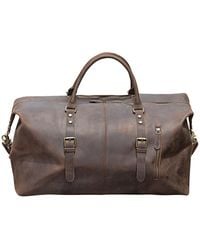 Touri - Zip Detail Genuine Leather Holdall - Lyst