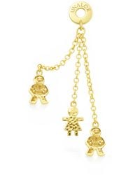 Unaloe - Plated Boy And Girl Chain Drop Earrings – Contemporary Statement Jewelry For - Lyst