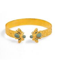 Ebru Jewelry - Mystic Design & Honey Bee Cuff Bracelet - Lyst