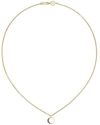 Zoe & Morgan - New Moon Necklace Blue Sapphire Gold - Lyst