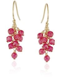 MOUNIR LONDON - Ruby Cluster Drop Earrings - Lyst