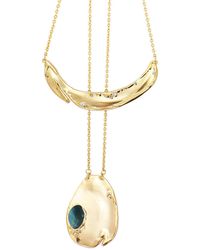 Rare Matters Jewelry - Gemstone Duo Pendant Necklace - Lyst