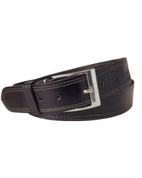 Berber Leather - Leather Belt With Stitching - Lyst