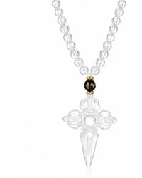 Ormiro - Crystal Double Vajra & Phurba Necklace - Lyst