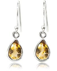 The Jewellery Store London - Faceted Citrine Teardrop Earrings - Lyst