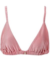 Decolet the label - Yasmin Triangle Bikini Top In Pink Musk - Lyst