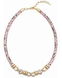Saachi - Bling Charm Leather Light Necklace - Lyst