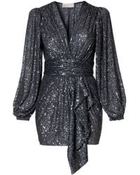AGGI by HALEWSKI - Anastasia Midnight Mini Sequin Dress - Lyst