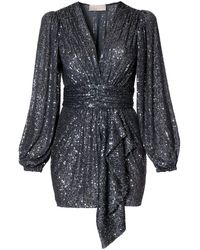 AGGI - Anastasia Midnight Gray Mini Sequin Dress - Lyst