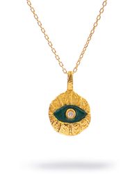 Ebru Jewelry - Emerald Soul Evil Eye Necklace - Lyst