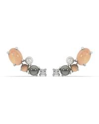 Onia - Rose Quartz, Pearl & Moonstone Cluster Quinta-Studs - Lyst
