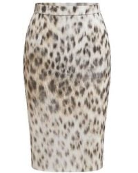 Conquista - Animal Print Pencil Skirt - Lyst