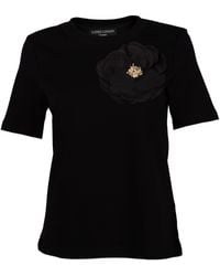 House of Laines London - Laines Couture Embellished Organza Corsage Brooch T-Shirt - Lyst
