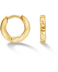 Dower & Hall - Small Hammered Huggie Hoops - Lyst