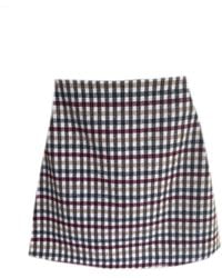 Mirimalist - Checked Wool Mini Skirt - Lyst