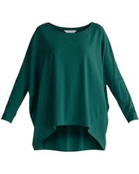 Paisie - Wide Neck Oversized Lyocell Jersey Top - Lyst