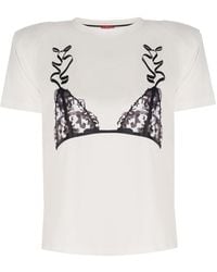 No'design - Liora Printed Padded T-Shirt - Lyst