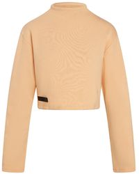 Modrn Studio - Neutrals Rose Ultra-Soft Cotton Crop Sweatshirt - Lyst