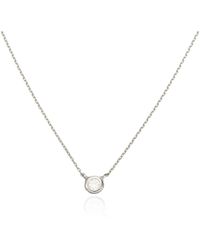Lily & Roo - Solid Floating Diamond Necklace - Lyst