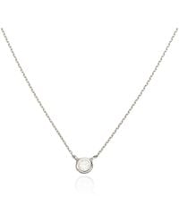 Lily & Roo - Solid Floating Diamond Necklace - Lyst