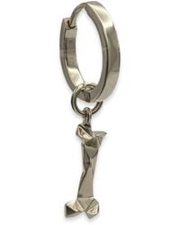 Frenvyrn - Mars Sterling Dog Bone Huggie Hoop Earring Single - Lyst