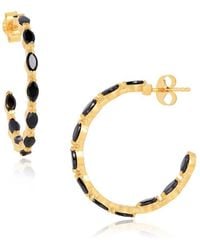 Moon London - Epic Spinel Medium Vermeil Hoops - Lyst