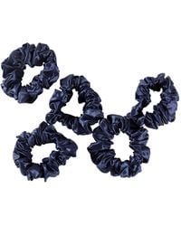 Soft Strokes Silk - Pure Mulberry Silk Regular Scrunchie Set Of Five - Lyst