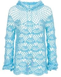 Andreeva - Aqua Marine Handmade Crochet Hoodie - Lyst