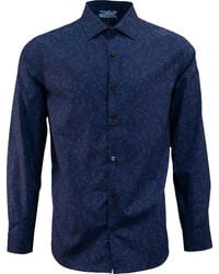lords of harlech - Paisley Cotton Stretch Button-Down Shirt - Lyst