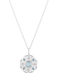 Lulu B London - Topaz Gemstone Flower Necklace - Lyst
