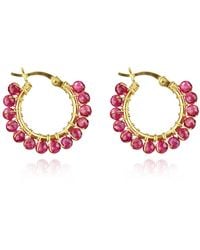 MOUNIR LONDON - Ruby Hoop Earrings - Lyst