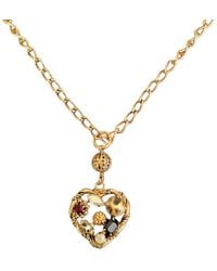 Vstyle - Swaroski Crystal Heart Necklace - Lyst