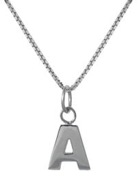 Edge Only - Letter Pendant "A" Initial Necklace Sterling - Lyst