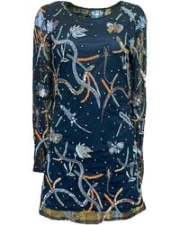 Any Old Iron - Hand-Beaded Desert Short Dress - Lyst