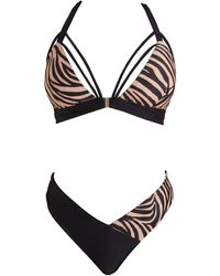 Sancha the Brand - Neutrals Dissuo Zebra Bikini - Lyst