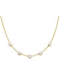 Lily Flo Jewellery - Five Diamond Station Necklace - Lyst
