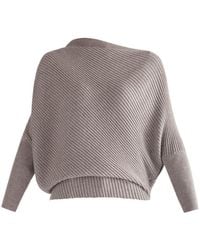 Paisie - Draped Knitted Jumper In - Lyst