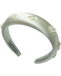 2KStyle - Neutrals Sabrina Sequins Hand-Embellished Satin Padded Headband - Lyst