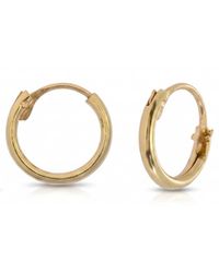 Spero London - 9Ct Solid Hoop Earrings - Lyst