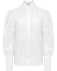 Mandragora - Cotton Ecru Shirt With Embroidered Sleeves – Madden - Lyst