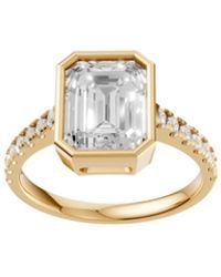 Aya Fine Jewelry - Minimalist Emerald Cut Lab Diamond Engagement Ring - Lyst