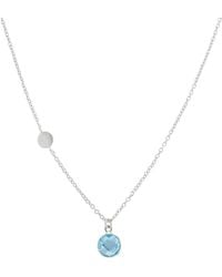 Auree - Salina Topaz & Sterling Disc Necklace - Lyst