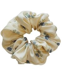 Folk Saint - Neutrals Oversized Soft Kindred Floral Scrunchie - Lyst
