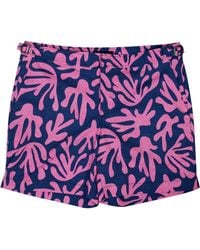 lords of harlech - Pool Loop Coral Canvas Swim Short - Lyst