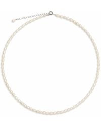 Pearl Code - Rice Baroque Pearl Choker – Minimal Bridal Layering Necklace - Lyst